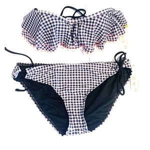 Black/white gingham bikini
